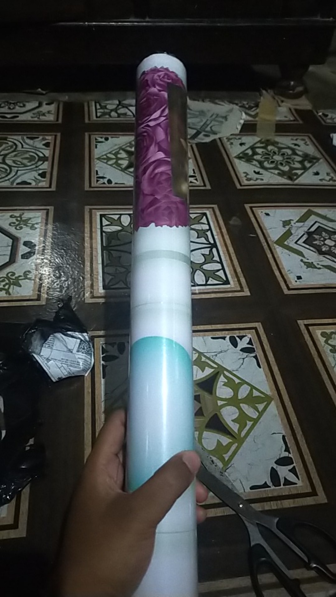 Wallpaper Dinding Bunga Bulat Ungu / Wallpaper Dinding Bunga 3d Ungu Ukuran 45cm×10m