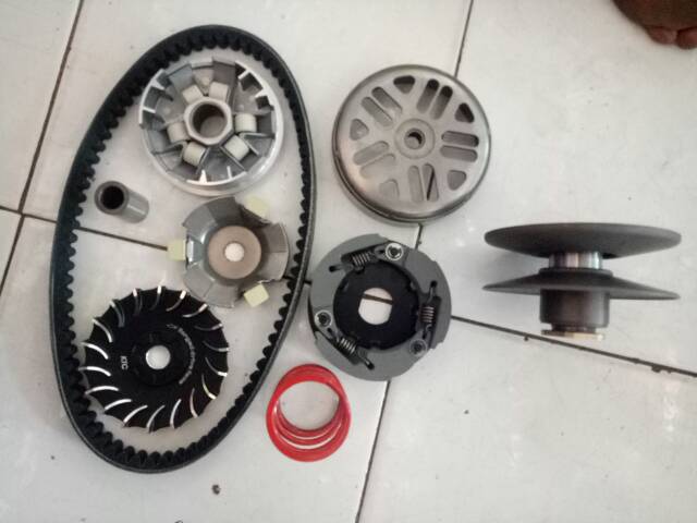 Pully Depan Belakang Mio Cvt Full Set Ktc Racing Satu Paket Big Pully Tinggal Pasang Shopee Indonesia