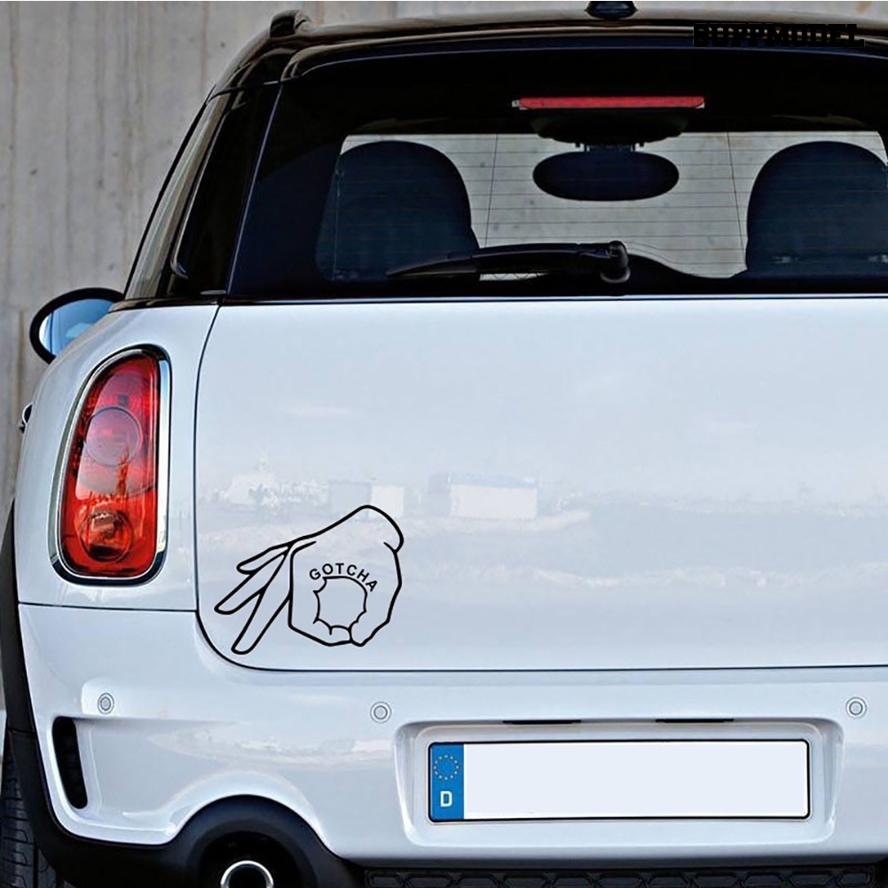Stiker Decal Motif Gestur Tangan Gotcha Untuk Dekorasi Body / Bumper / Jendela Mobil