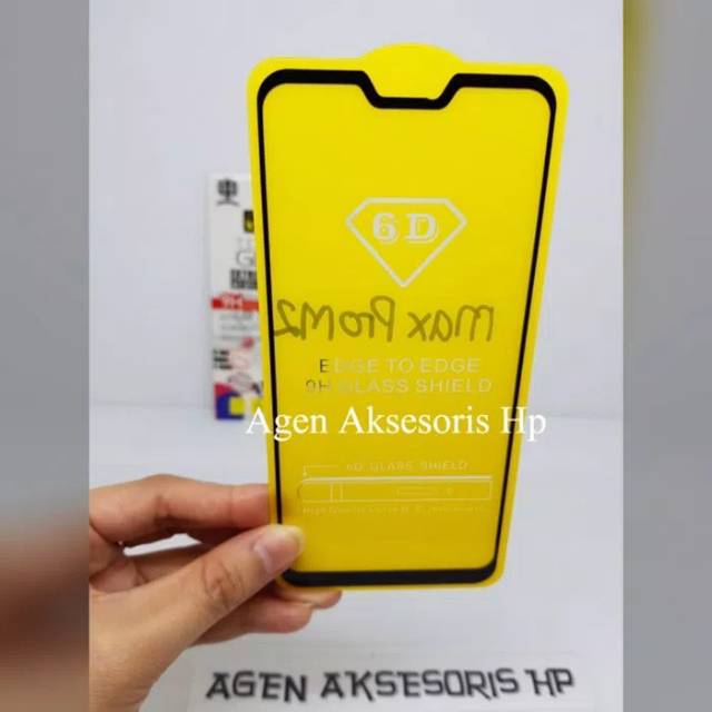 KOREAN Tempered Glass Zenfone Max Pro M2 6.26&quot; FULL SCREEN Guard TG 5D Asus ZB631KL FULL GLUE