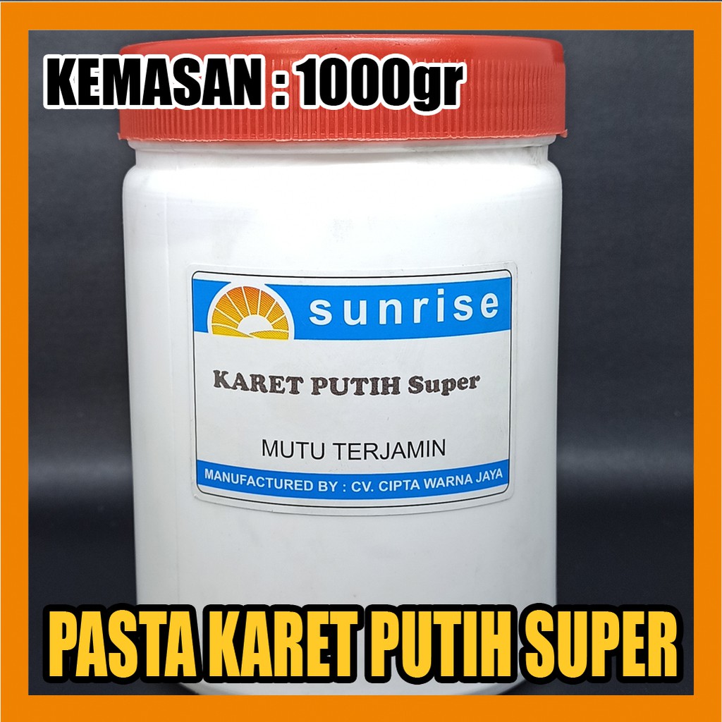 

Tinta Pasta Sablon Kaos Rubber White Super Sunrise 1000g