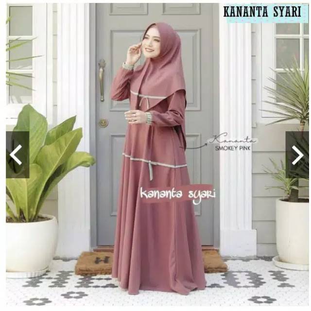 Kananta syari baju gamis pakaian wanita dress fashion muslim