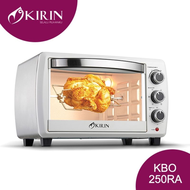 Oven Listrik Kirin 25 Liter KBO-250RA + Interior Lampu | Electrin Oven Kirin KBO 250RA