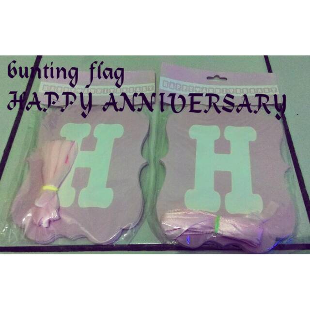 Bunting flag Happy Anniversary