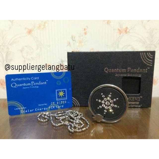 liontin Kalung quantum Pendant Permata kesehatan sertifikat serial number kotak ekslusif terapi