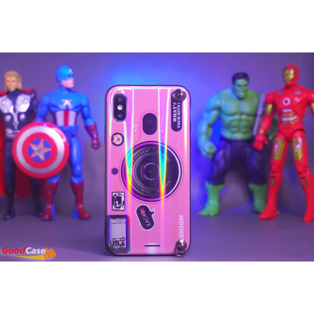 GoodCase -  Hard Case Xiaomi Redmi Note 9 | Note 9 Pro/ Max | Redmi 7A | 8A Motif Camera Plus Tali Hp Dan Popsocket