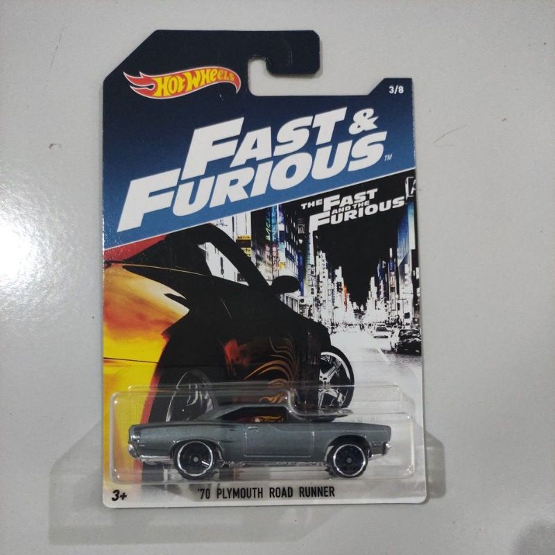 Hot Wheels Plymouth Road Runner Grey The Fast & The Furious