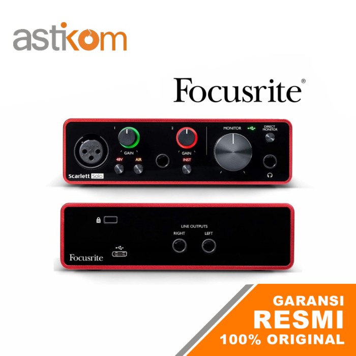 USB Audio Interface FOCUSRITE SCARLETT SOLO 3rd Gen
