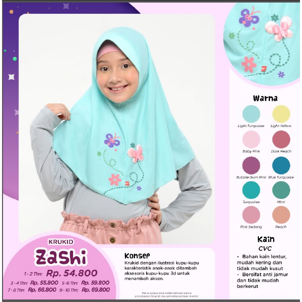 kerudung anak Bani batuta Zashi/krukid bani batuta
