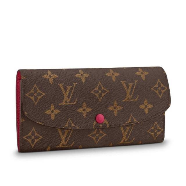 LV emilie monogram fuschia wallet