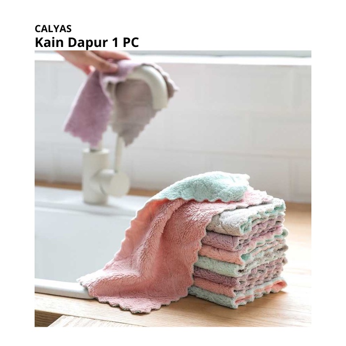 Kain Lap Dapur Serbaguna Microfiber Cleaning Cloth