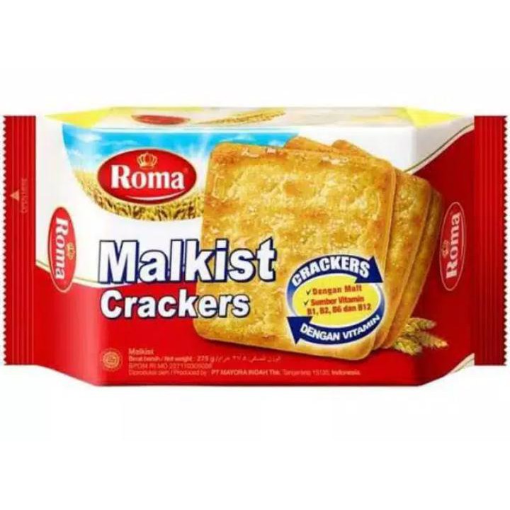 

STORE SNACK ROMA MALKIST CRACKERS 135 Gram / Biskuit Gandum / Cemilan Sehat /Aneka Snack Murah