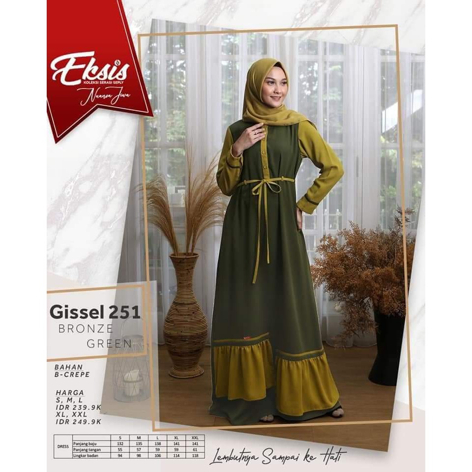 gamis seply gissel 251 terbaru 2021 original