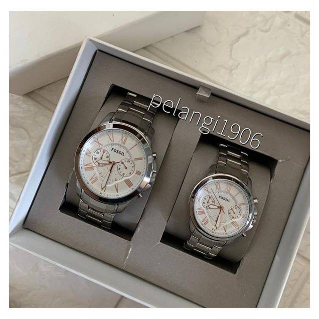 Jam Fossil Couple Watch BQ2180 Set