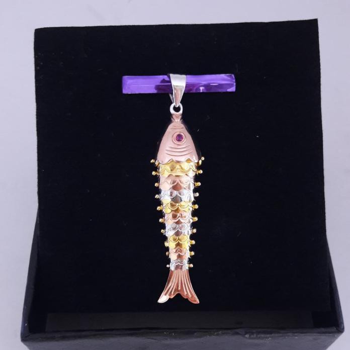 LIONTIN IKAN PERAK SILVER 925.LIONTIN IKAN HIAS