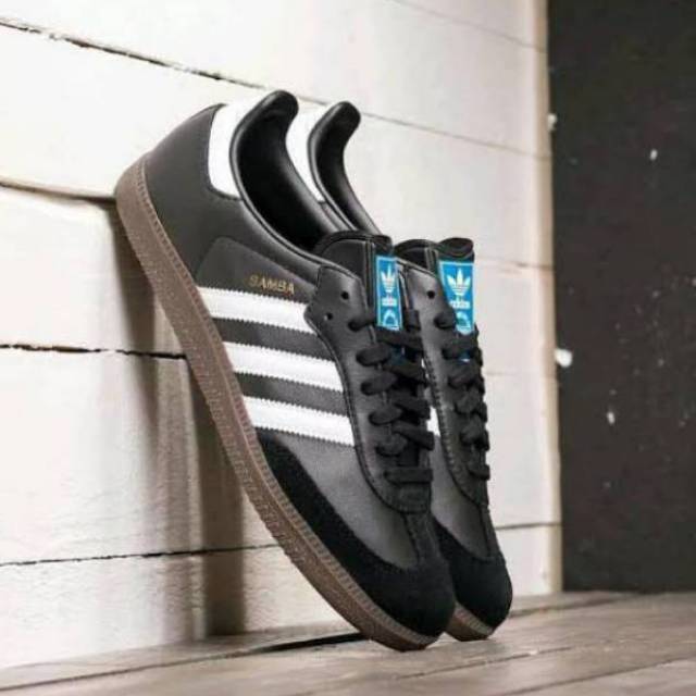 ADIDAS SAMBA BLACK WHITE GUM ORIGINAL MADE IN INDONESIA