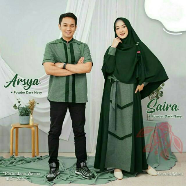 Baju Couple Arsya syaira + khimar syari