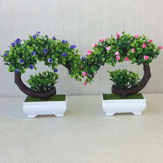 BOS844 BUNGA PLASTIK ARTIFICIA MOTIF BONSAI