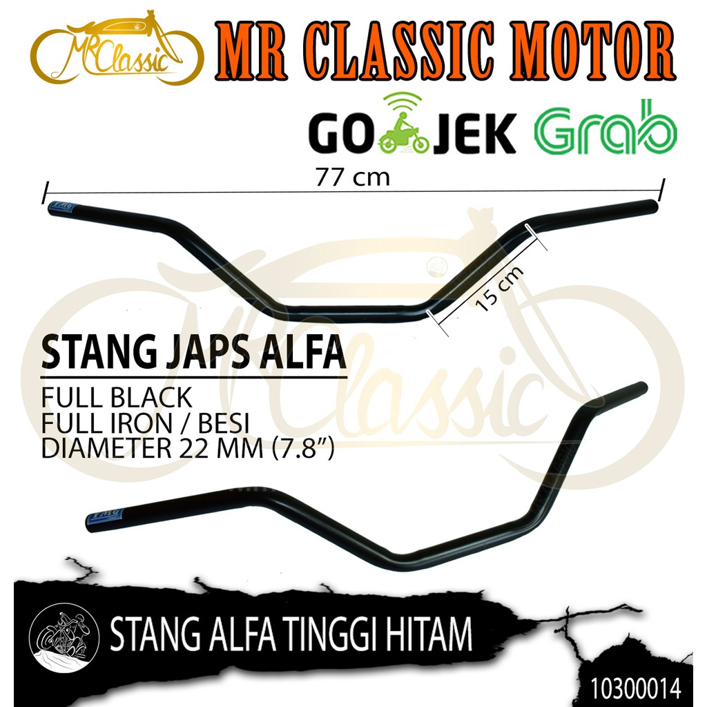 Stang Motor Alfa Tinggi Hitam Custom Variasi