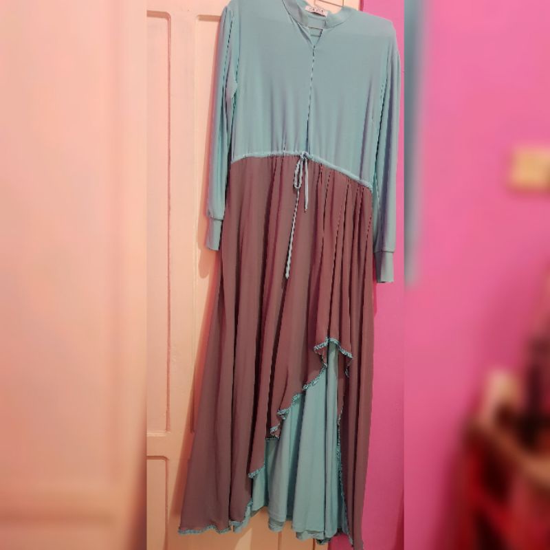 Gamis Ummimi by Indra Brugman Set Khimar Preloved / Gamis Muslimah / Gamis Lebaran 2024 / Gamis Syar