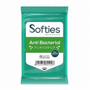 Softies Baby Wipes Anti Bacterial 20'S / Toko Makmur Online