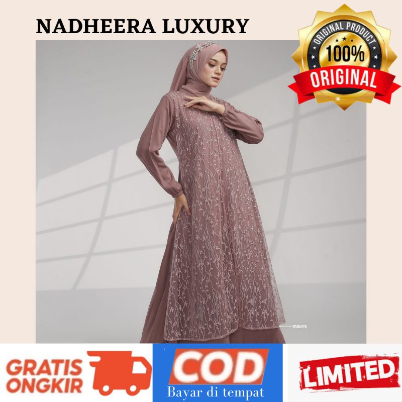 Seanna Dress Nadheera Luxury Terbaru》Gamis Brokat 》Gamis Lebaran》Dress》