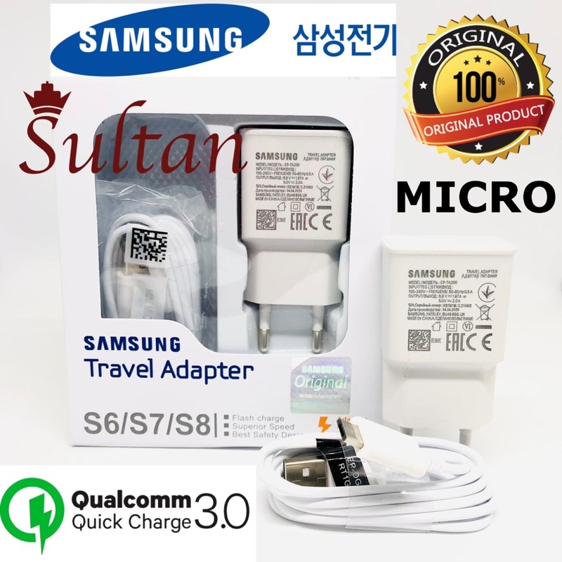 PROMO CHARGER SAMSUNG S6/S7/S8 ORI FAST 2.1A MICRO TYPE C ANDROID SMARTPHONE