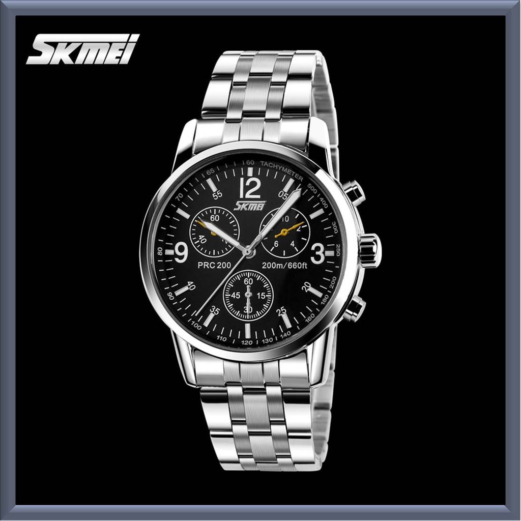 SKMEI - Jam Tangan Pria SKMEI 9070 - Water Resistant 30M - Black