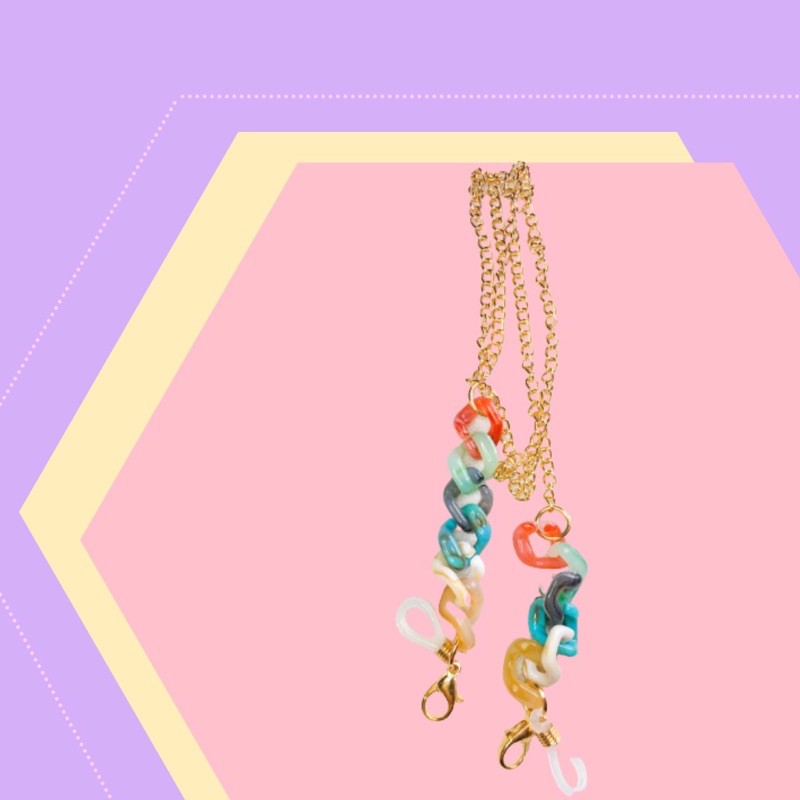 2 in 1 Strap Mask Chain Multigolden