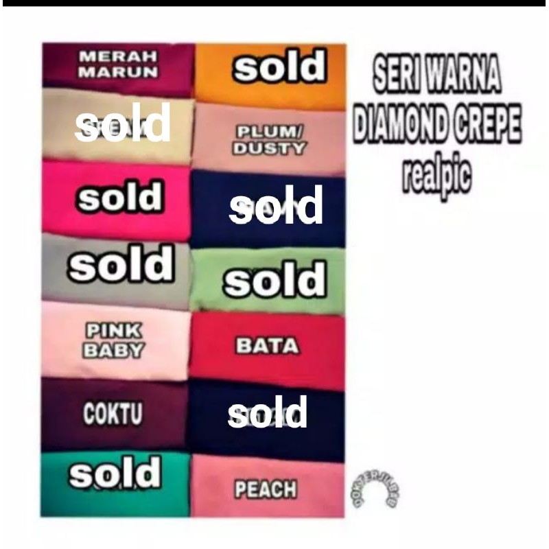 BANDAR KAIN DIAMOND CREPE 1/2METER