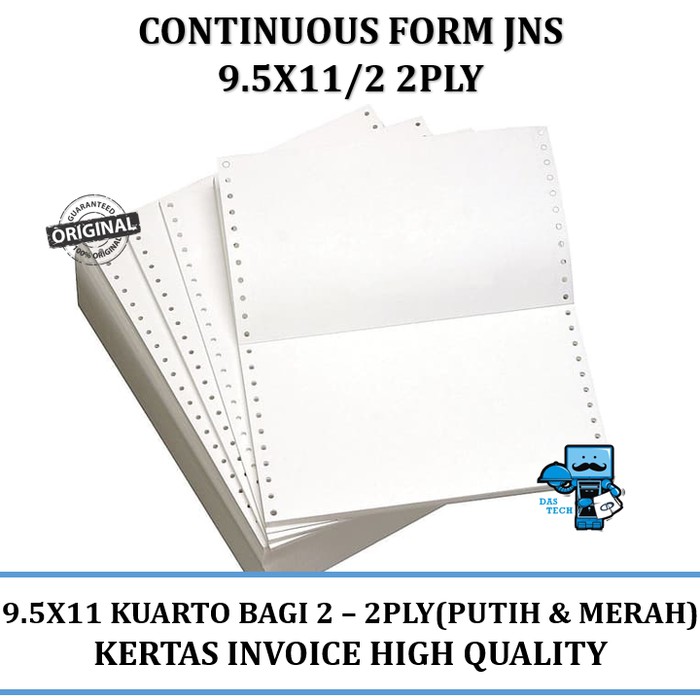 

promo kualitas Continuous Form JNS 9.5x112 2 PLY NCR W murah keren terbatas