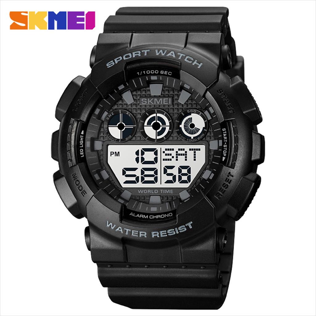 Jam Tangan Pria Digital SKMEI 1857 Original rubber water resist 5 atm