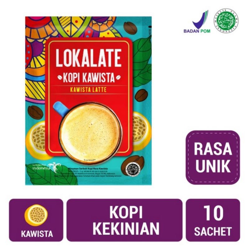 

Lokalate Kopi Kawista Latte 1 Renceng isi 10 Sachet