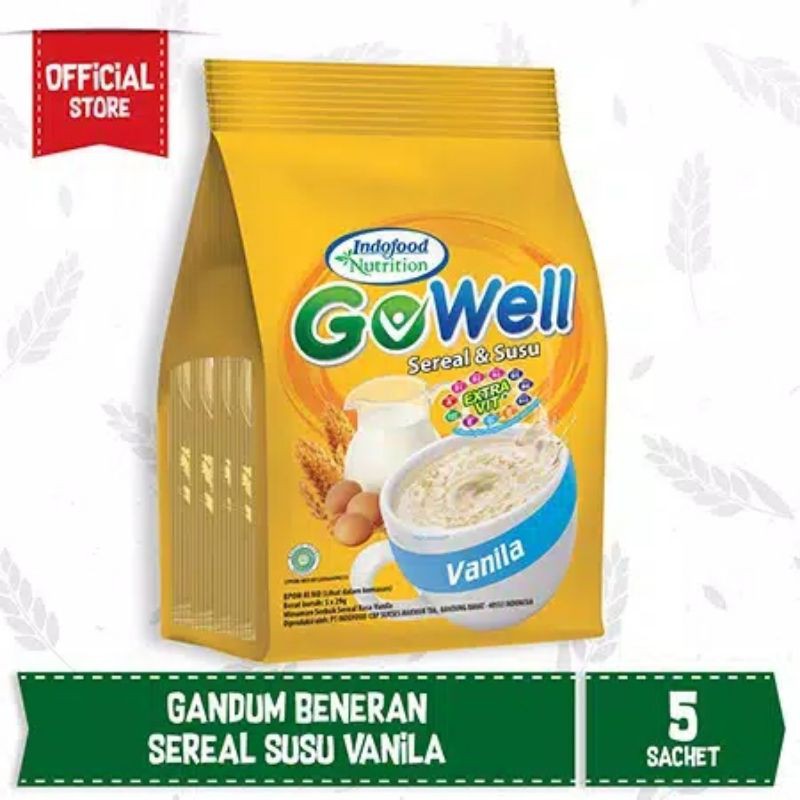 

Indofood - GoWell - Susu Sereal Vanila - [29 gr x 5pcs]