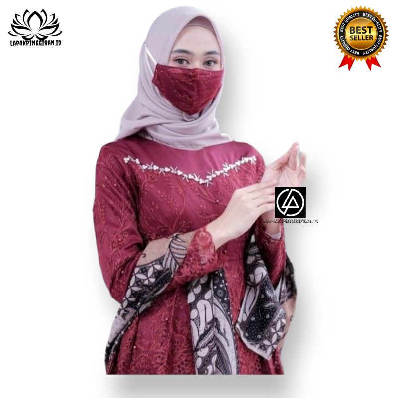 Set Couple Kebaya Assyifa Kebaya Lamaran Tunangan Kondangan Maroon