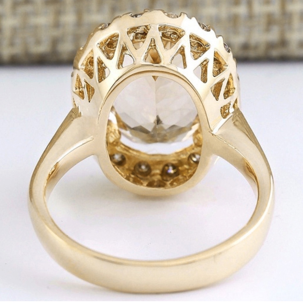 Hu Hu Hu Hu Hu Alat Bantu Pasang Kacamata♡ Cincin Wanita Hias Topaz Imitasi Bentuk Oval Untuk Hadiah Valentine