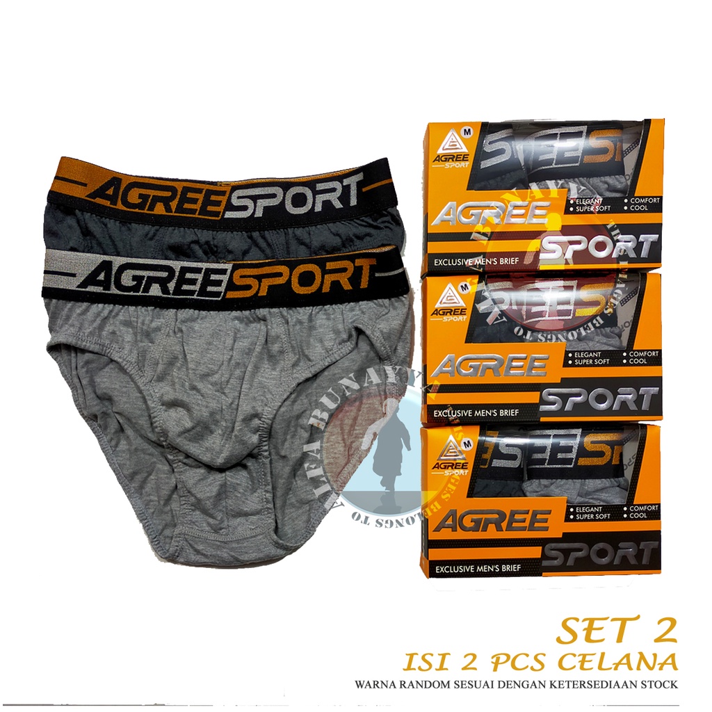 2 Celana Dalam Pria AGREE SPORT OC27ASJE CD Underwear Pakaian Dalam