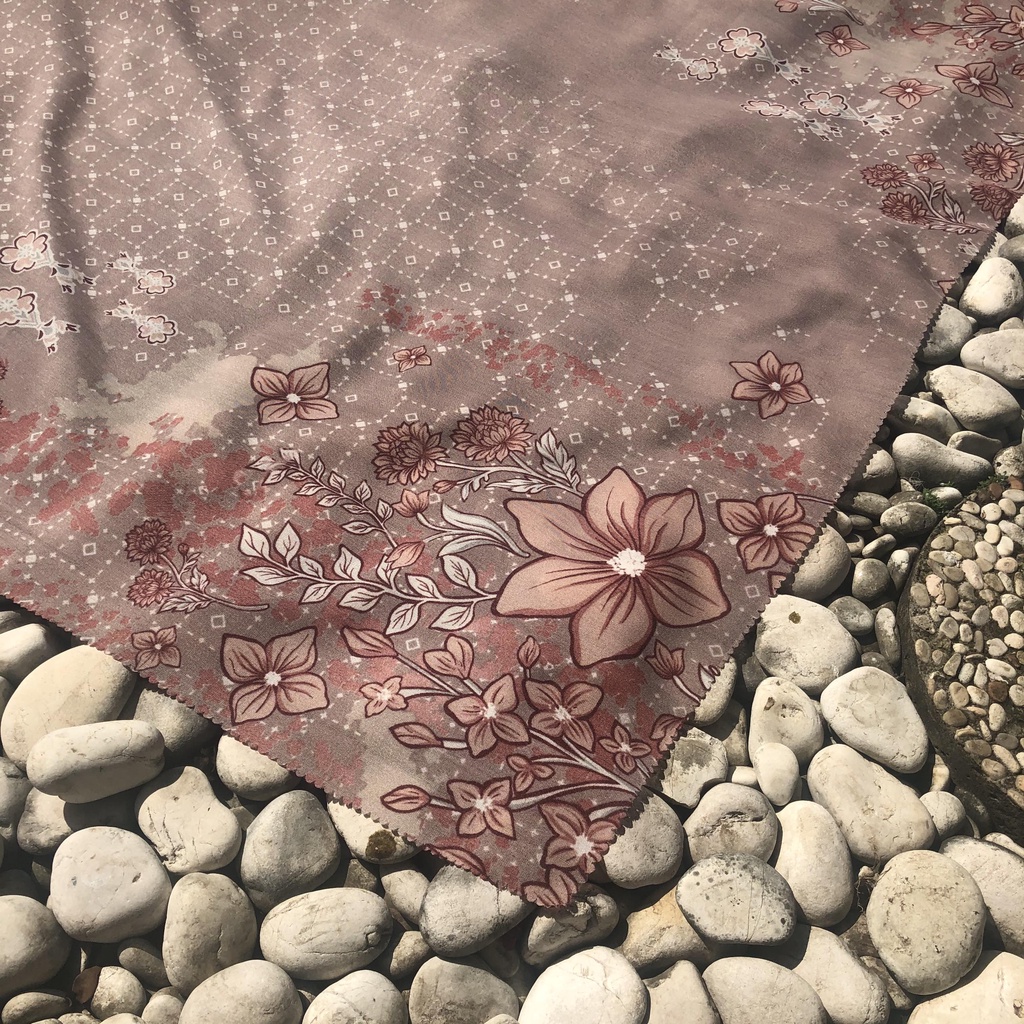 JILBAB MOTIF HIJAB SEGIEMPAT VOAL MOTIF PREMIUM JILBAB PRINT LASERCUT KERUDUNG SEGIEMPAT MOTIF MURAH-Tabita Dusty
