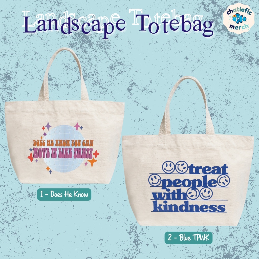 landscape blacu totebag / ONE DIRECTION totebag / custom totebag