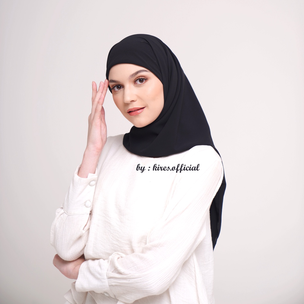 Voal Paris Polos Malay Jilbab Segiempat Plus Inner