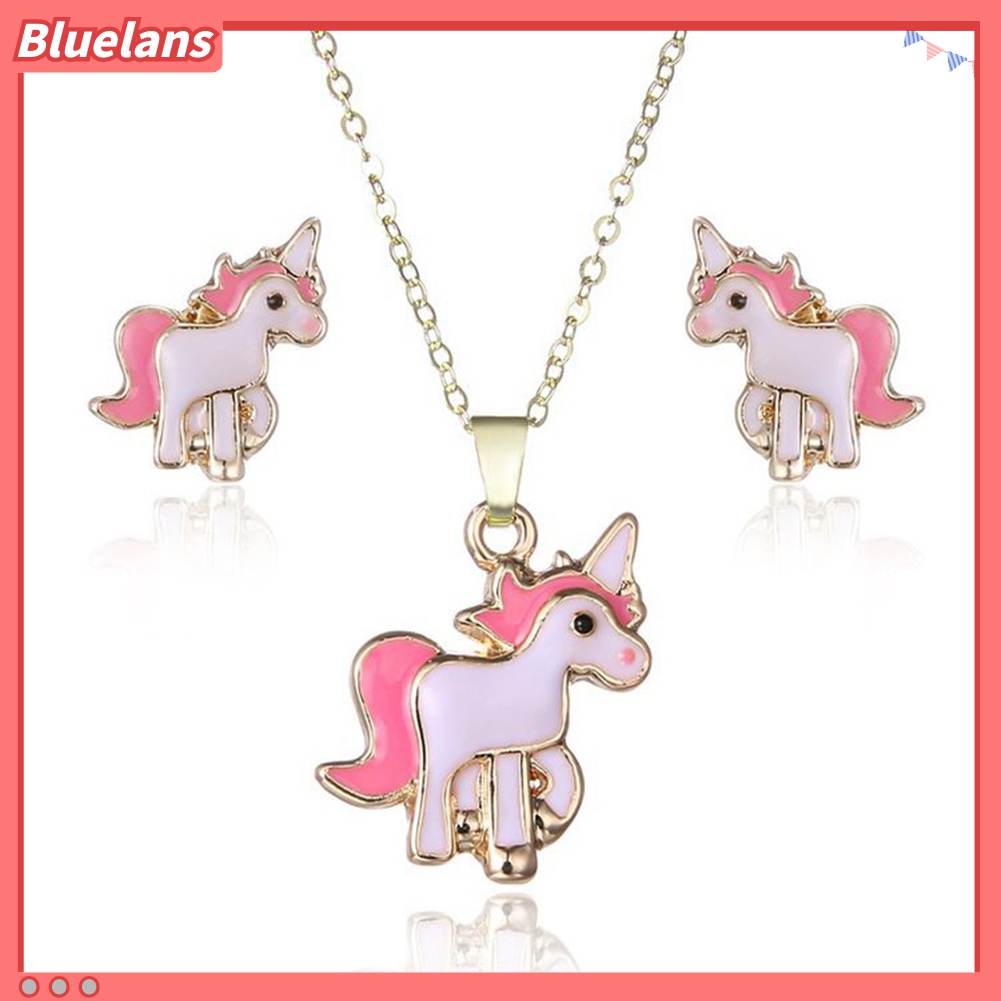 Bluelans Kalung Liontin Kuda Pony Bahan Alloy Untuk Wanita