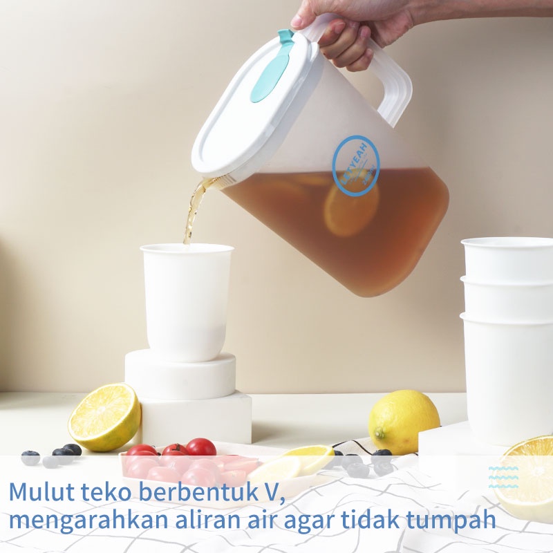 Letyeah &amp; Kaizenliving Teko Set 5 in 1 / teko air 2400ml / water Jug plastik