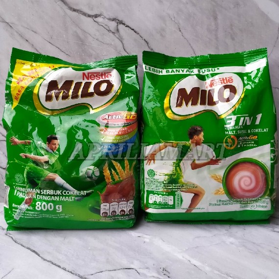 

MILO ACTIVGO & ACTIVGO 3 in 1 800 g menjadi 790 gr