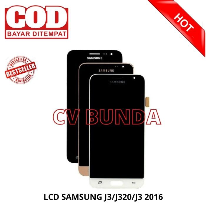LCD + TOUCHSCREEN SAMSUNG J320 / J3 / J3 2016 KUALITAS ORI