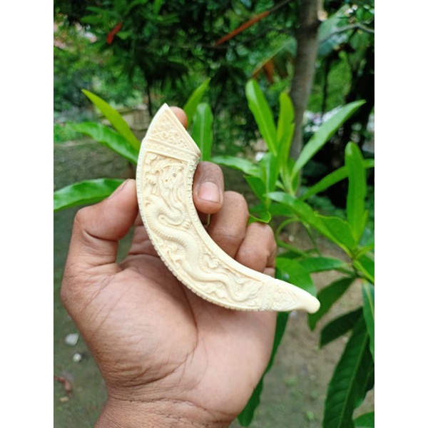 New Produck Pipa Berkualitas Gading | Ukir Naga 2 Sisi Pipa Gading As Li