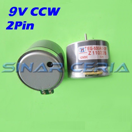 Motor DC 9V CCW 2 Pin Dinamo Tape Dc 2400rpm Motor Tape CCW 9 Volt 9volt