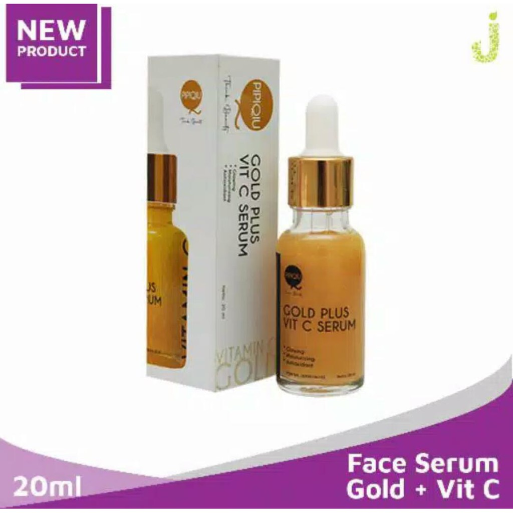 PIPIQIU Gold Plus Vitamin C Serum Whitening Mencerahkan Wajah