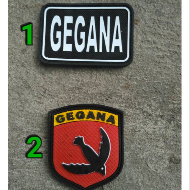 Patch rubber gegana walet hitam tactical