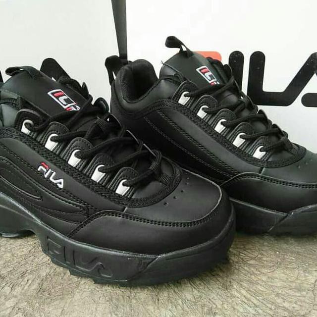 ❤️ #TRENDING❗ SEPATU CEWEK COWOK❤️ FILA HITAM TERLARIS TERBARU SNEAKERS PRIA WANITA SEPATU