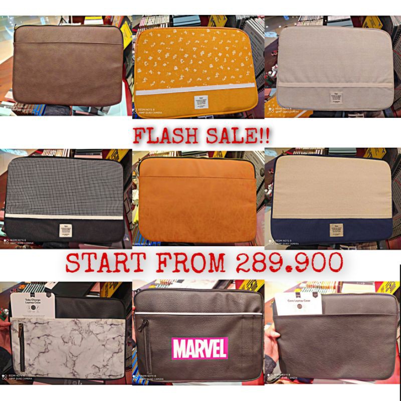 SALE TYPO TAS LAPTOP CASE 13"INCH LEATHER & CANVAS ORIGINAL